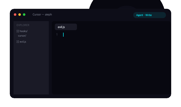 agent-loop-guard demo: eval(atob()) written by an agent is detected and flagged by the PostToolUse hook